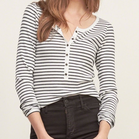 slim ribbed henley - Picture 1 of 3